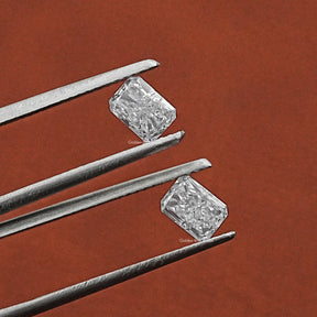 View Of Radiant Cut Loose Diamond Matching Pair In White