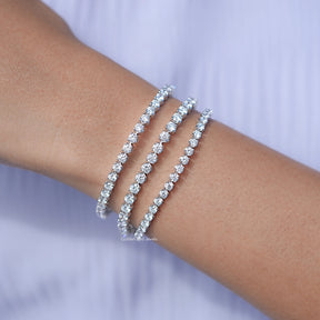 Round Shaped CVD Diamond Bridal Bracelet