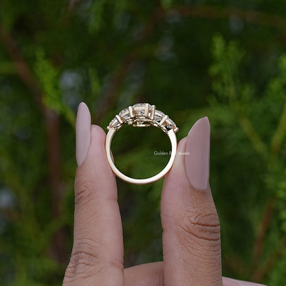 Round Cut Moissanite Bypass Shank Pendant