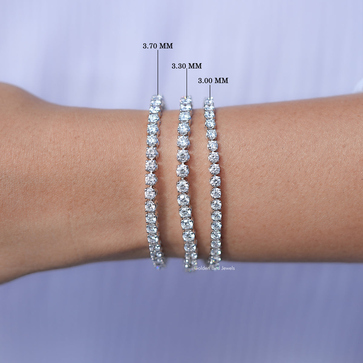 Round Shaped CVD Diamond Bridal Bracelet