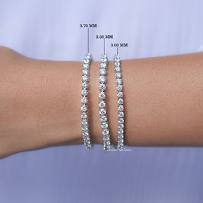 Round Shaped CVD Diamond Bridal Bracelet