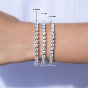 Round Cut Eco Friendly Diamond Tennis Bracelet