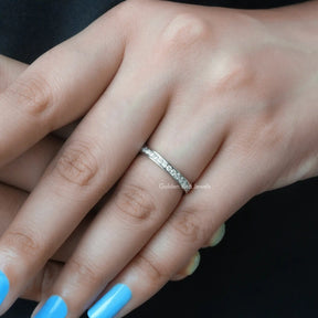 Round Cut Lab Diamond Channel Set Eternity Band