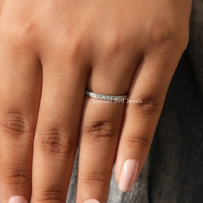 Round Cut Lab Diamond Full Eternity Wedding Band