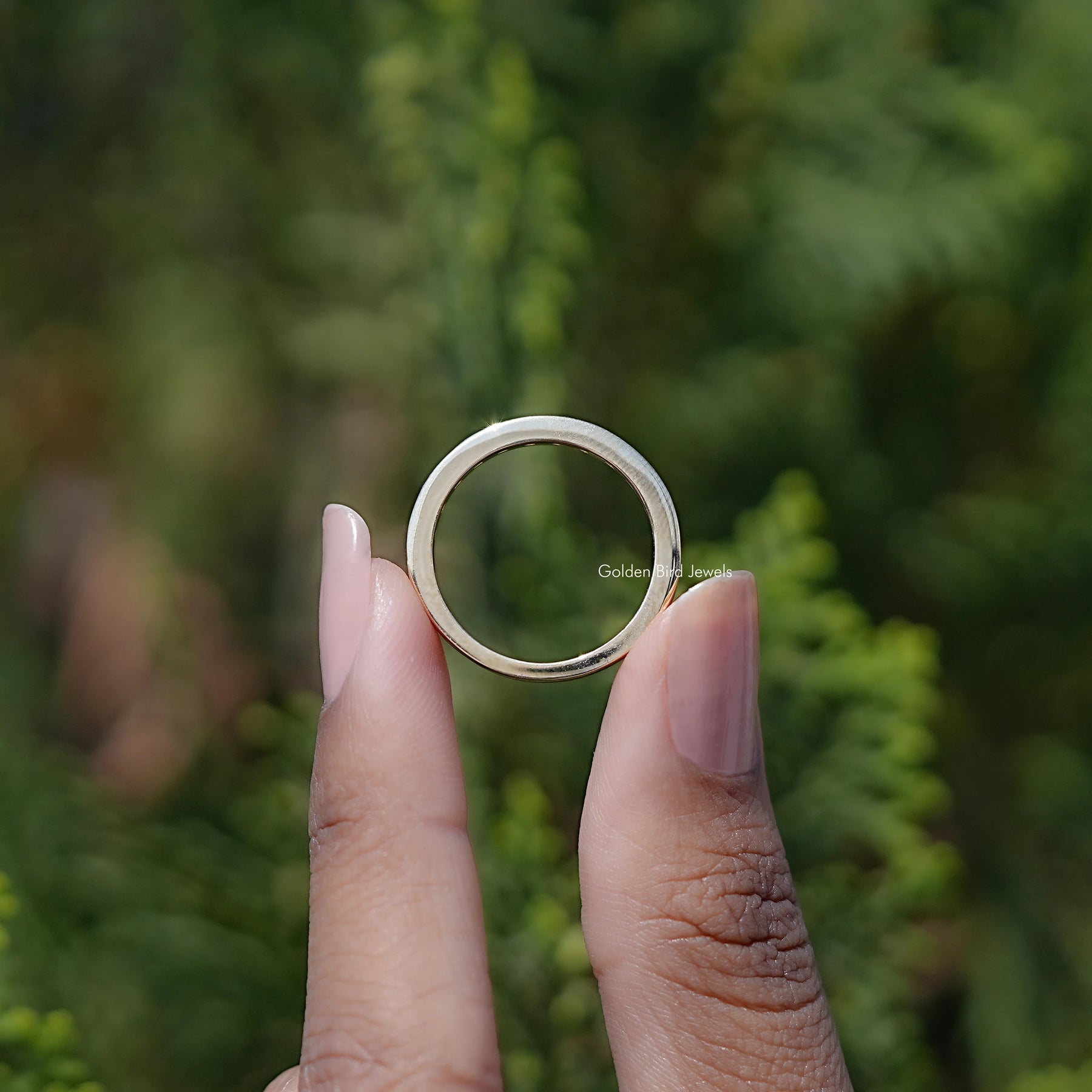 Lab Diamond Round Cut Half Channel Set Wedding Band