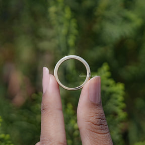 Lab Diamond Round Cut Half Channel Set Wedding Band