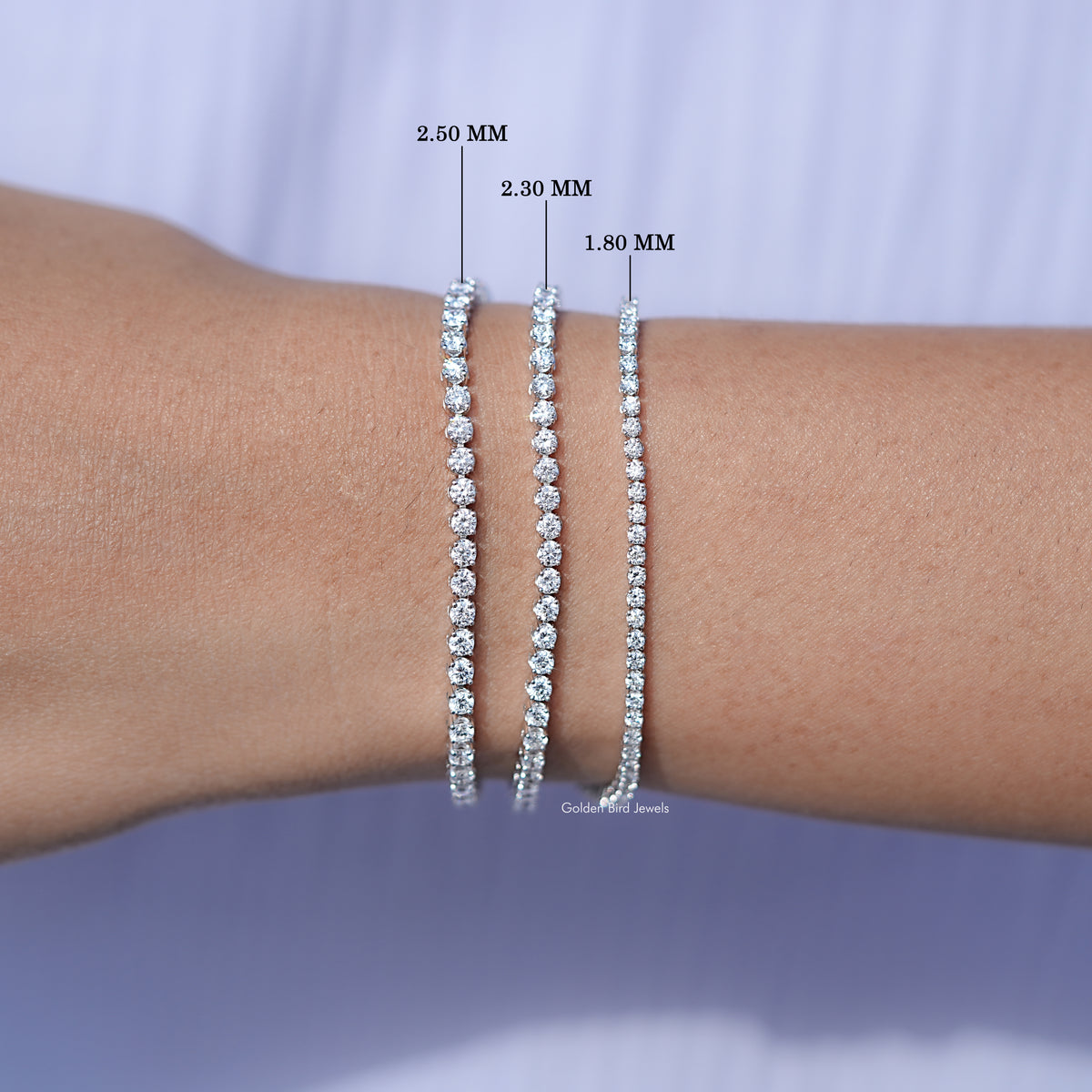 Round Cut Lab Grown Diamond Tennis Bracelet
