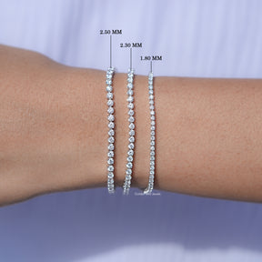 Round Cut Lab Grown Diamond Tennis Bracelet