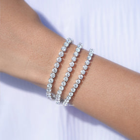 Round Cut Eco Friendly Diamond Tennis Bracelet