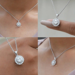 [Wedding Pendant Made Of Round Cut Lab-Grown Diamond]-[Golden Bird Jewels]