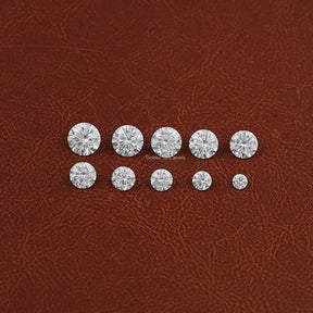 View of Round Cut Lab Grown Loose Diamond In White