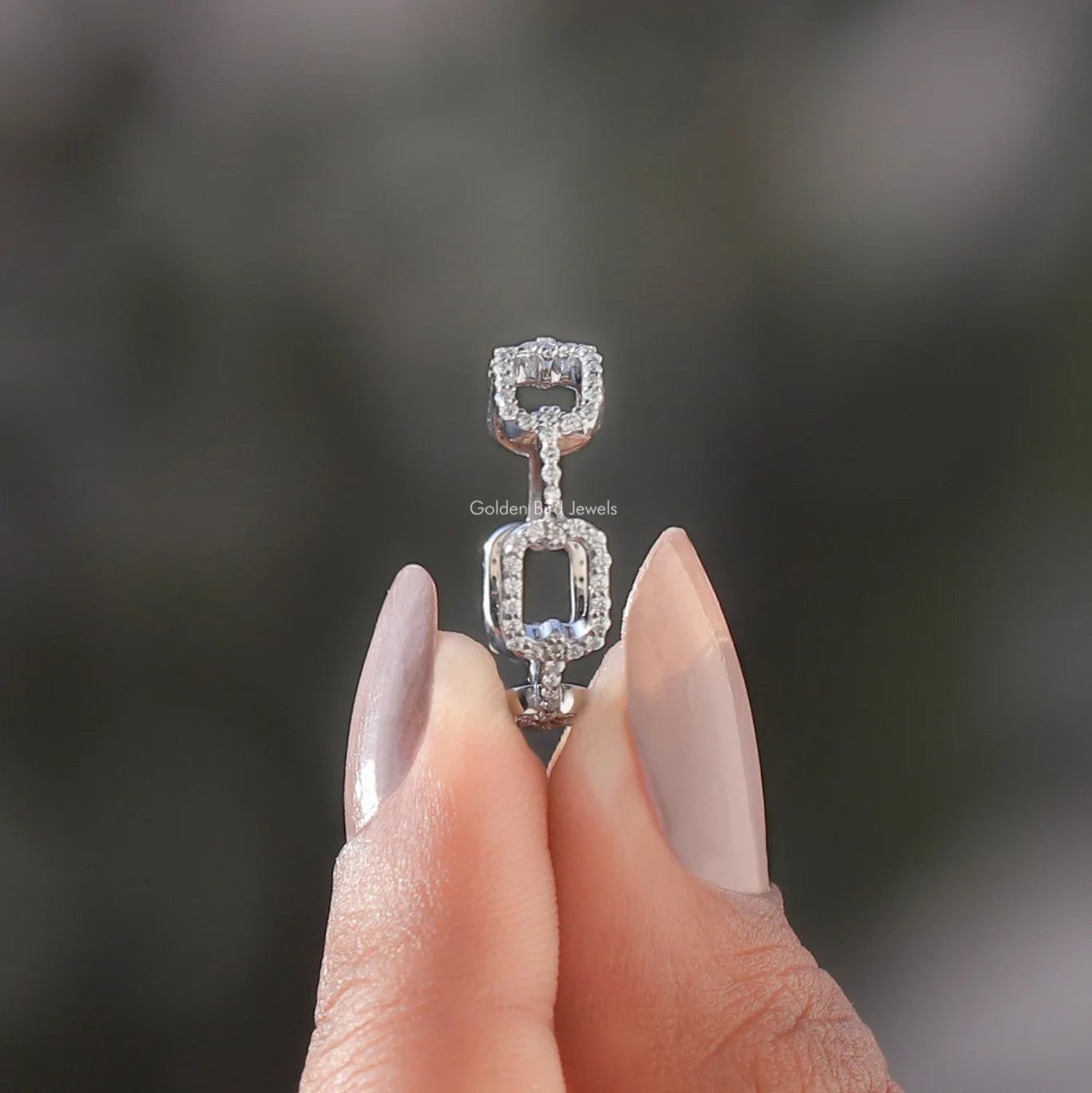 [Round Chain Link Pave Band]-[Golden Bird Jewels]