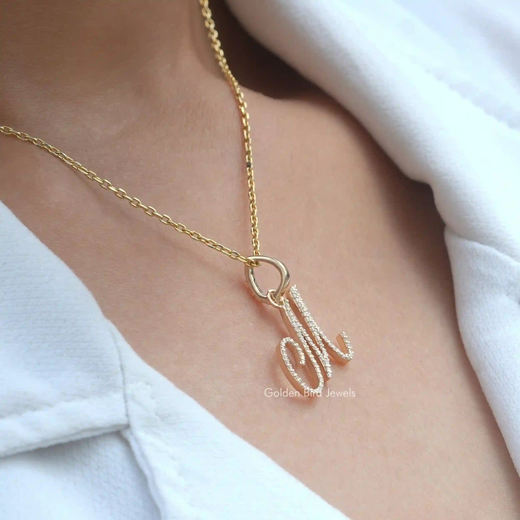 Custom gold 2025 letter pendants