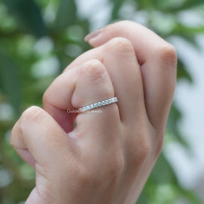 [Moissanite Round Eternity Band]-[Golden Bird Jewels]