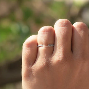 Round Shaped Moissanite Open Cuff Band