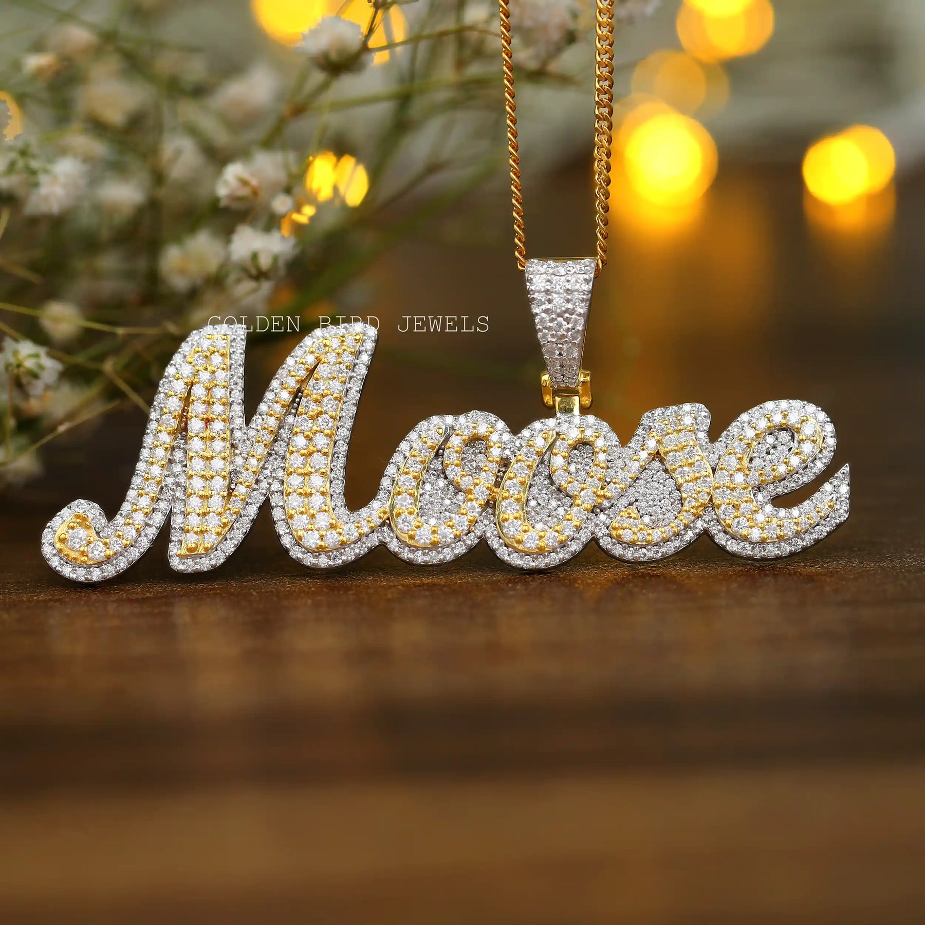 Buy Moissanite Letter Pendant