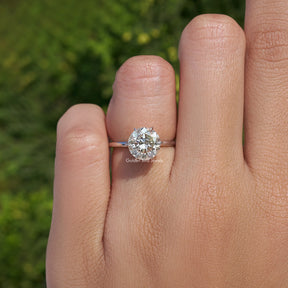 Round Cut Moissanite Solitaire Bridal Ring