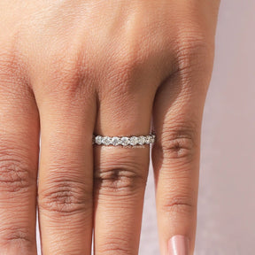 [Round Cut Eternity Wedding Band]-[Golden Bird Jewels]