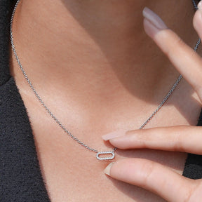 View Of Round Cut Diamond Pendant In White Gold