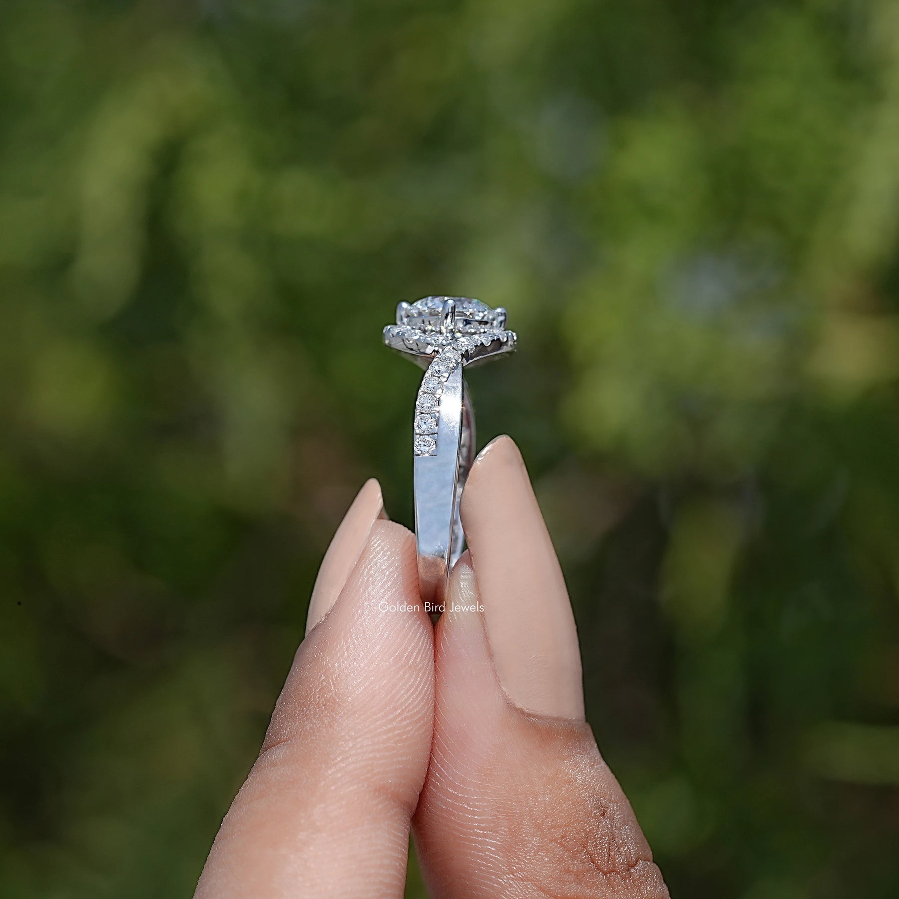 Round Shaped Lab Diamond Bypass Ring