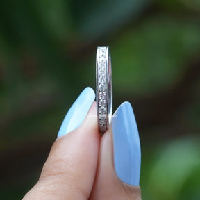 Round Cut Lab Diamond Channel Set Eternity Band