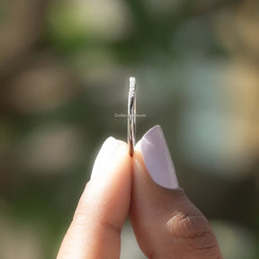Round Shaped Moissanite Open Cuff Band