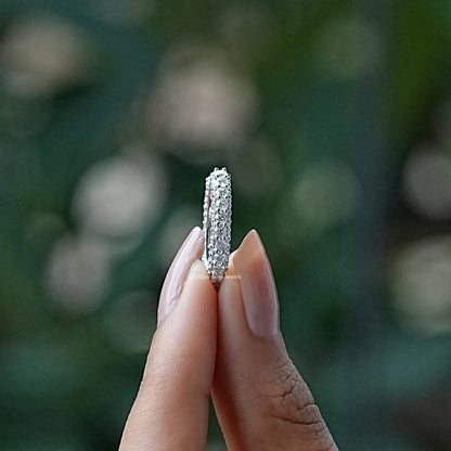 Round Moissanite Open Full Eternity Stacking Band