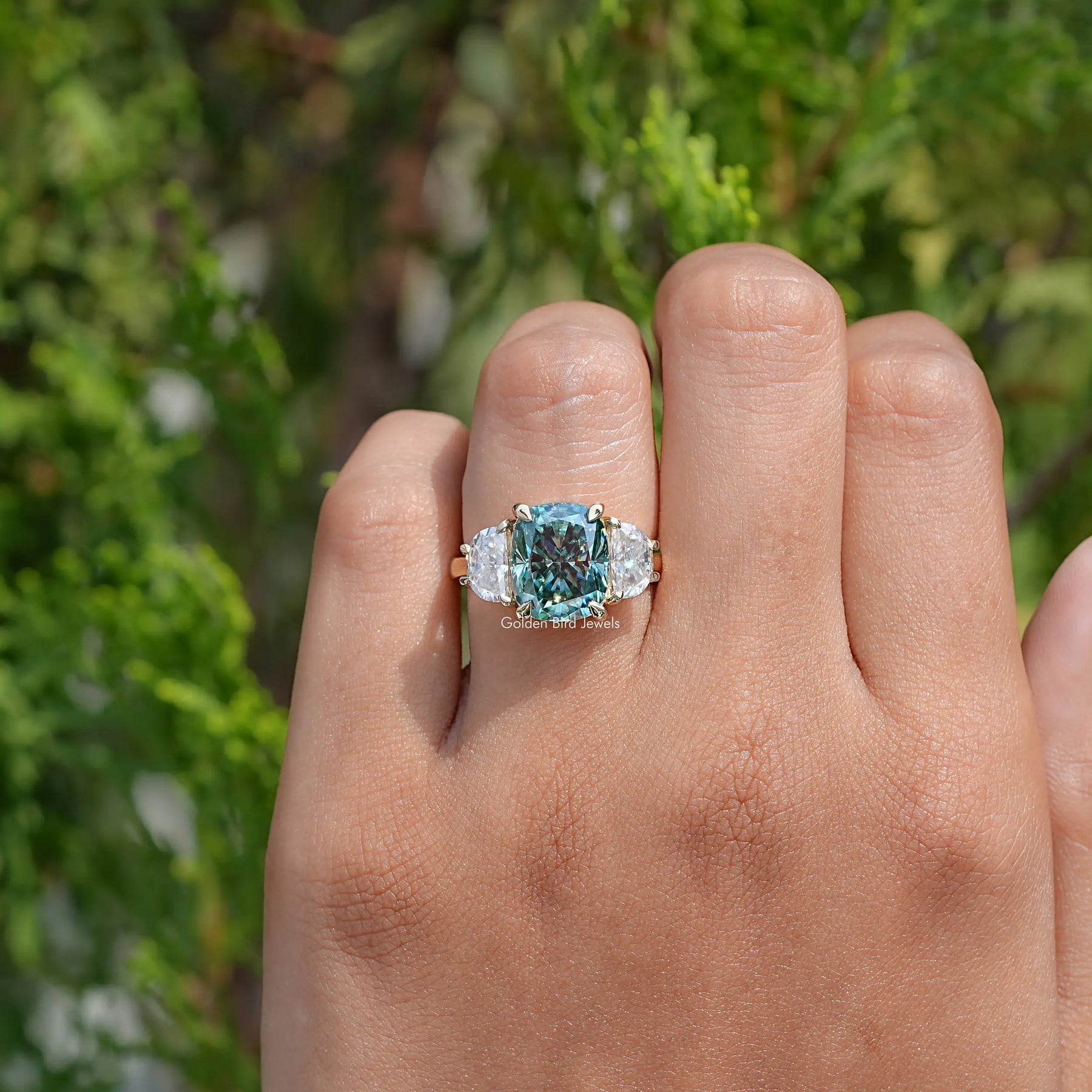 Stone Elongated Cushion Cut Ring