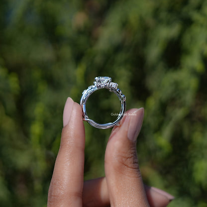Back view of Twisted Shank Bridal Ring Set Ring
