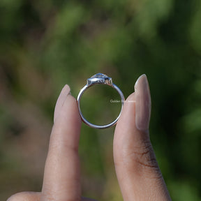 Rose Cut Round Moissanite Solitaire Ring For Her