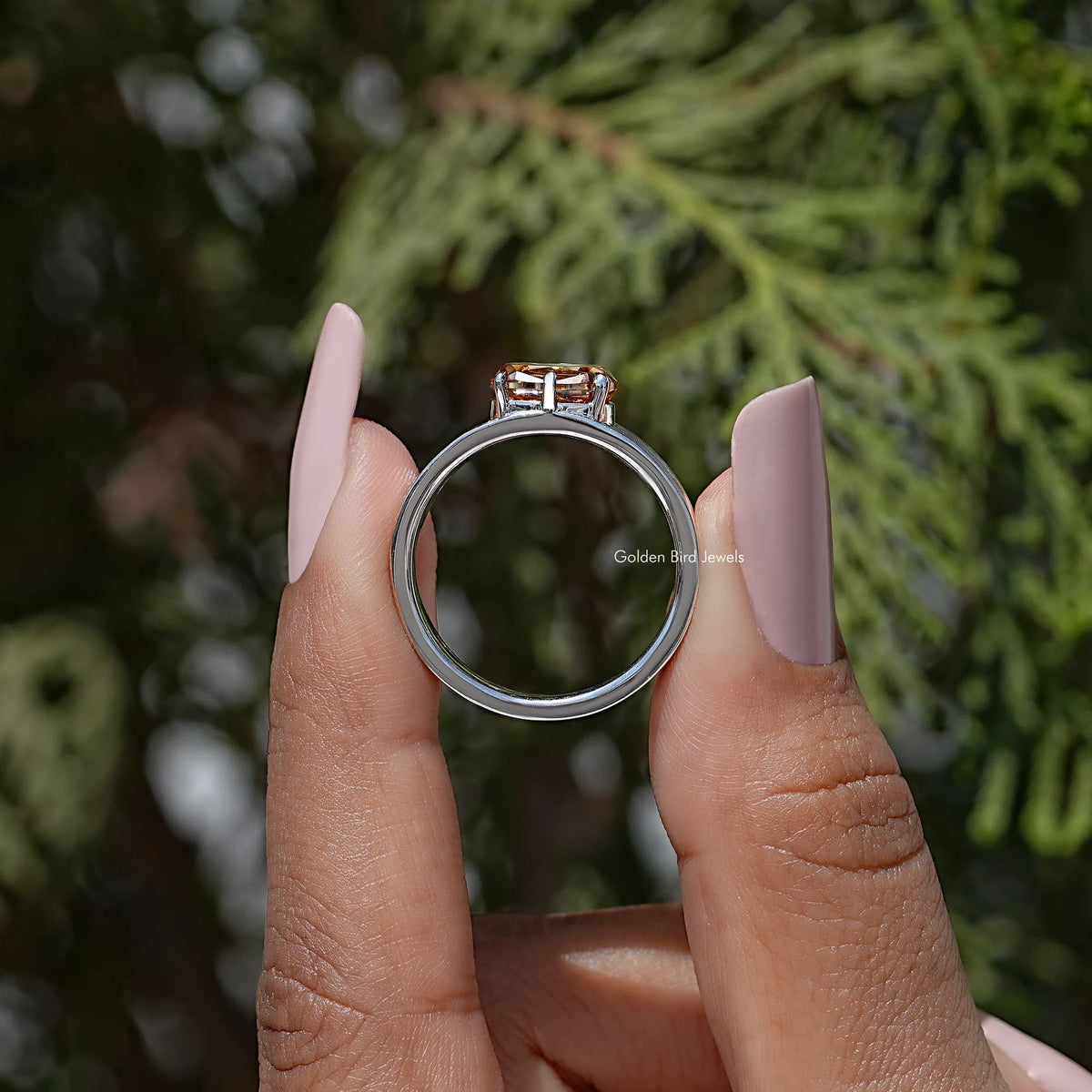 Old Mine Cushion Moissanite East West Set Wedding Band