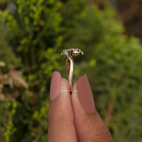 2 Stone Pear Cut Lab Diamond Toi Et Moi Ring