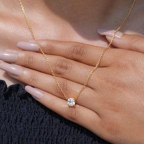 [Prong Setting Old Mine Cushion Cut Pendant]-[Golden Bird Jewels]