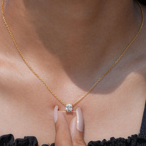 [Old Mine Cushion Cut Lab Grown Pendant]-[Golden Bird Jewels]