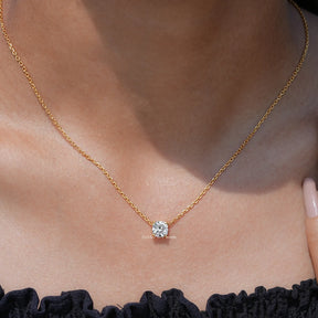 [Lab Diamond Old Mine Cushion Cut Pendant]-[Golden Bird Jewels]