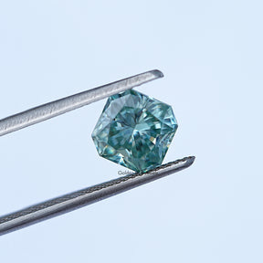 Tweezer view of Moissanite Radiant Cut Loose  Stone
