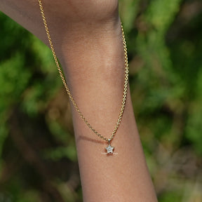 View Round Cut Lab Diamond Pave Set Pendant​ of Women's