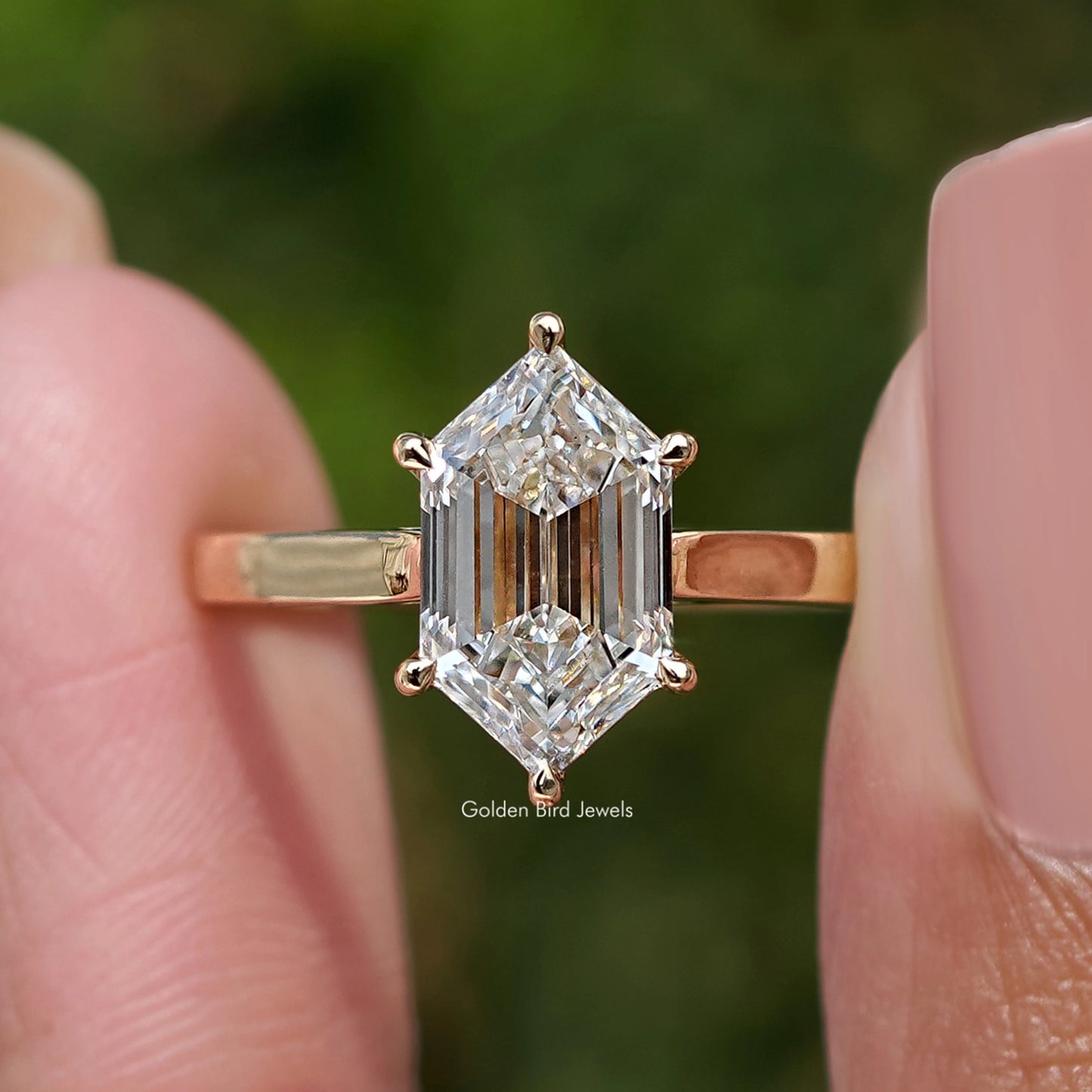 Step Cut Dutch Marquise Lab Diamond Ring