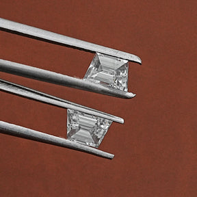 [Matching Pair Trapezoid Lab Grown Diamond]-[Golden Bird Jewels]