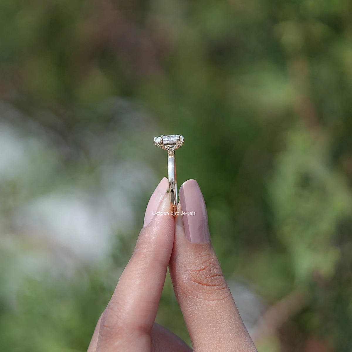 Pear and Princess Cut Moissanite Toi Et Moi Ring