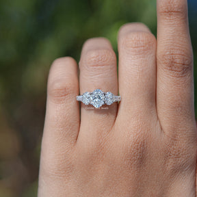 Oval And Tapered Baguette Diamond Five Stone Ring