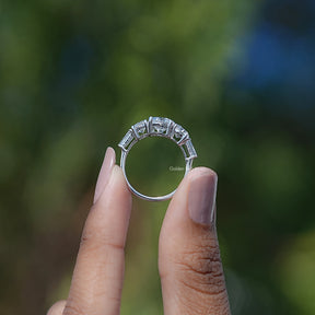 Round And Tapered Baguette Cut Five Stone Ring
