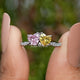 Yellow And Pink Heart Gemstone Toi Et Moi Ring