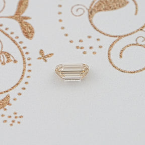 Loose Moissanite Yellow Old Mine Emerald