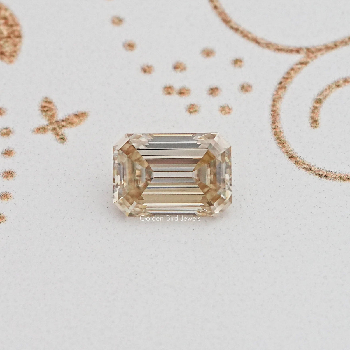 Yellow Old Mine Emerald Loose Moissanite
