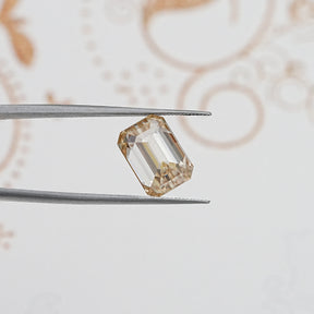 Yellow Old Mine Emerald Loose Moissanite