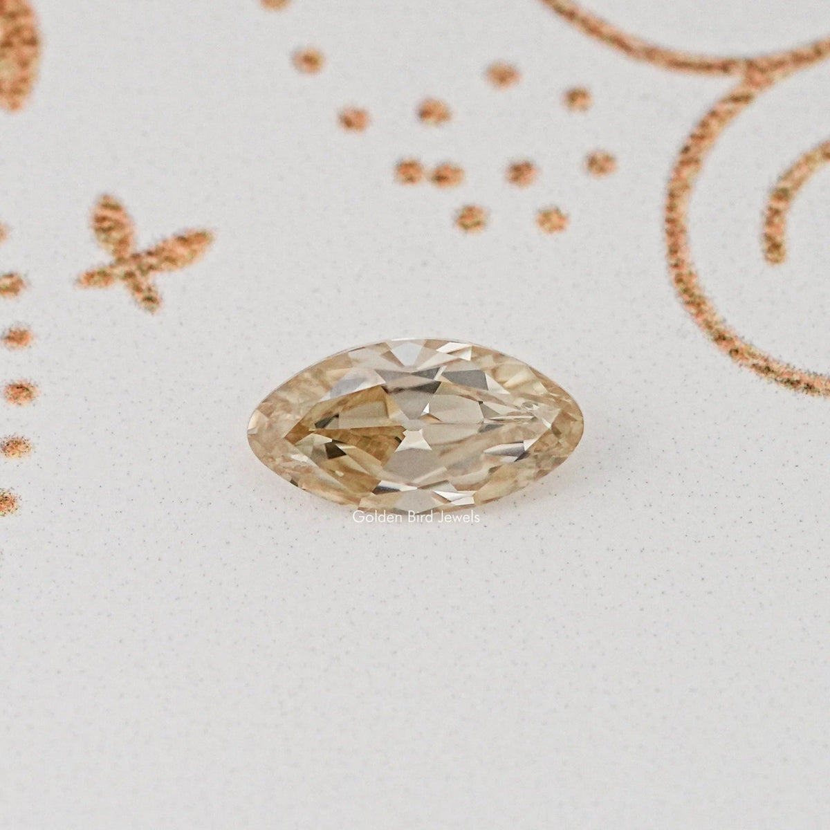 Yellow Old Mine Moval Loose Moissanite Stone