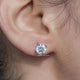 Round Cut Moissanite Stud Earrings