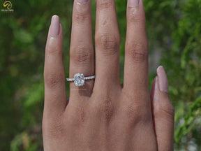 Elongated Cushion Cut Lab Diamond Ring