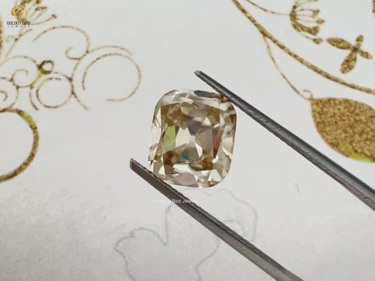 Yellow Old Mine Cushion Cut Loose Stone